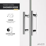 ANZZI SD-AZ15-01CH Enchant 70" x 60.4" Framed Sliding Shower Door in Chrome