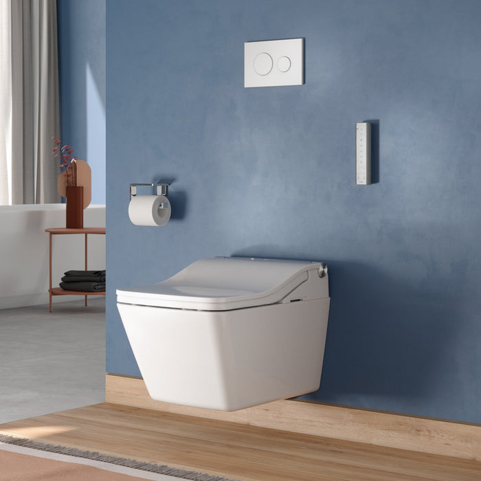 TOTO CWT4494549CMFGNA#MS WASHLET+ SP Wall-Hung Square Toilet with SW Bidet Seat and In-Wall Dual-Flush Tank