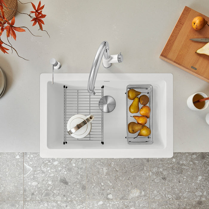 Blanco 526541 Vintera SILGRANIT 30" Single Bowl Apron-Front Farmhouse Sink - White