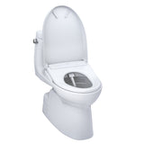 TOTO MW6144736CEFGA#01 WASHLET+ Carlyle II One-Piece Toilet with Auto Flush WASHLET+ S7A Bidet Seat, Cotton White