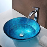 ANZZI LS-AZ047 Accent Series Deco-Glass Vessel Sink in Blue Ice