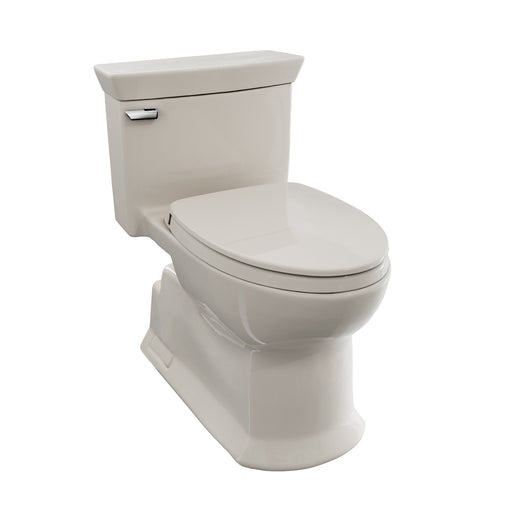 TOTO Soiree One Piece Elongated 1.28 GPF Universal Height Skirted Toilet with CeFiONtect, Sedona Beige - MS964124CEFG#12