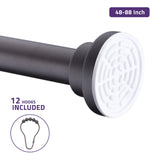 ANZZI AC-AZSR88ORB 48-88 Inches Shower Curtain Rod with Shower Hooks in Oil Rubbed Bronze