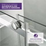 ANZZI SD-FRLS05902CH Stellar Series 60" x 76" Frameless Sliding Shower Door with Handle in Chrome