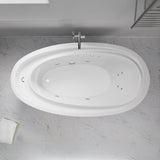 ANZZI FT-AZ202 Leni 5.9 ft. Jetted Whirlpool Tub with Reversible Drain in White