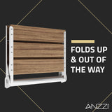 ANZZI AC-AZ203 Saxon 17" Teak Wall Mounted Folding Shower Seat