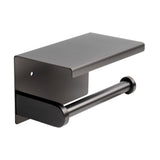 ALFI Brand ABTPP66-BB Brushed Black PVD Stainless Steel Toilet Paper Holder with Shelf