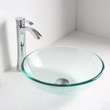 ANZZI LS-AZ087 Etude Series Vessel Sink in Lustrous Clear