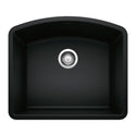 Blanco 442906 Diamond SILGRANIT 24" Single Bowl Undermount Kitchen Sink - Coal Black