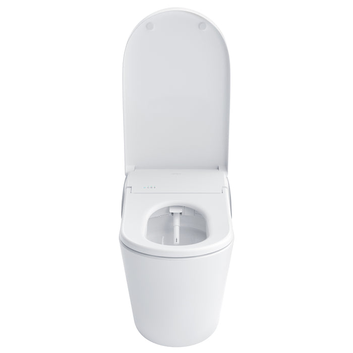 TOTO MS8732CUMFG#01S NEOREST LS Dual Flush Integrated Bidet Toilet, Cotton White with Silver Trim