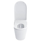 TOTO MS8732CUMFG#01S NEOREST LS Dual Flush Integrated Bidet Toilet, Cotton White with Silver Trim