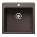 Blanco 443231 Liven SILGRANIT 21" Single Bowl Dual Mount Kitchen Sink - Cafe