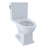 TOTO Connelly Two-Piece Elongated Dual-Max, Dual Flush 1.28 and 0.9 GPF Universal Height Toilet with CEFIONTECT, Cotton White - CST494CEMFG#01