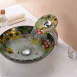 ANZZI LS-AZ217 Impasto Series Vessel Sink in Hand Painted Mural