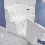 ANZZI 2953WCRWD Right Drain Fully Loaded Wheelchair Access Walk-in Tub with Air and Whirlpool Jets Hot Tub