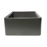 ALFI Brand ABFS3020-GM Grey Matte Workstation 30" x 20" Single Bowl Step Rim Fireclay Farm Sink