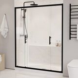 ANZZI SD-AZ15-01MB Enchant 70" x 60.4" Framed Sliding Shower Door in Matte Black