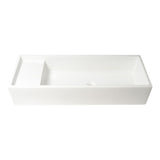 ALFI Brand AB39TR 39" White Above Mount Fireclay Bathroom Trough Sink