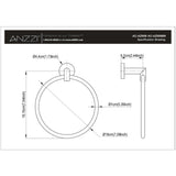 ANZZI AC-AZ009BN Caster 2 Series Towel Ring in Brushed Nickel