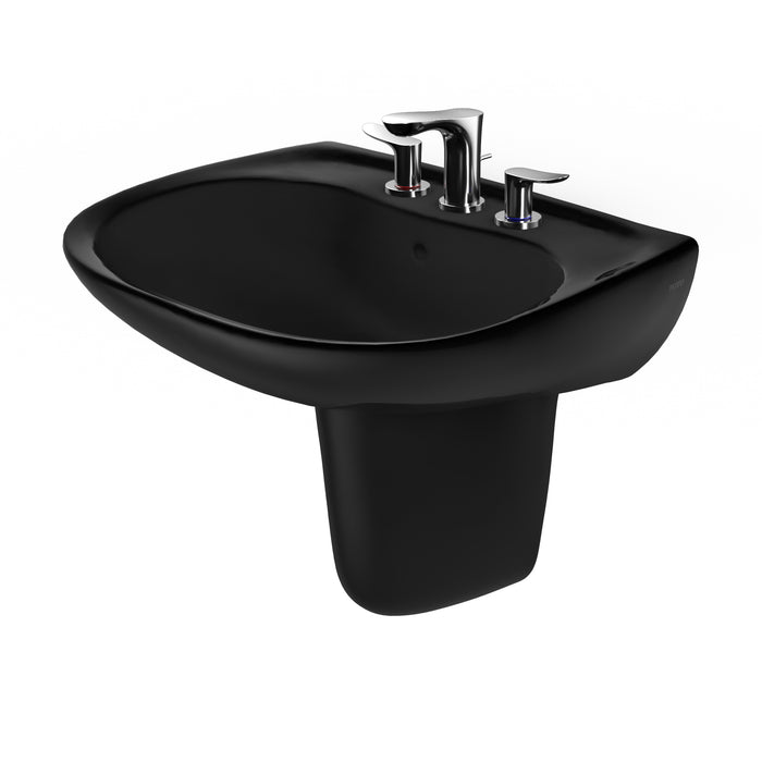 TOTO LHT242.8#51 Prominence Oval Wall-Mount Bathroom Sink and Shroud for 8 Inch Center Faucets, Ebony