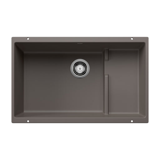 Blanco 527415 Precis Cascade SILGRANIT 29" Single Bowl Undermount Kitchen Sink with Colander - Volcano Gray
