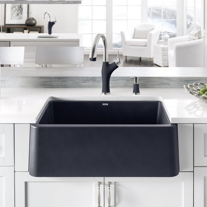 Blanco 401732 Ikon SILGRANIT 30" Single Bowl Apron-Front Farmhouse Sink - Anthracite