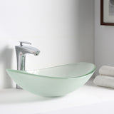 ANZZI LS-AZ8128 Craft Series Deco-Glass Vessel Sink in Lustrous Frosted