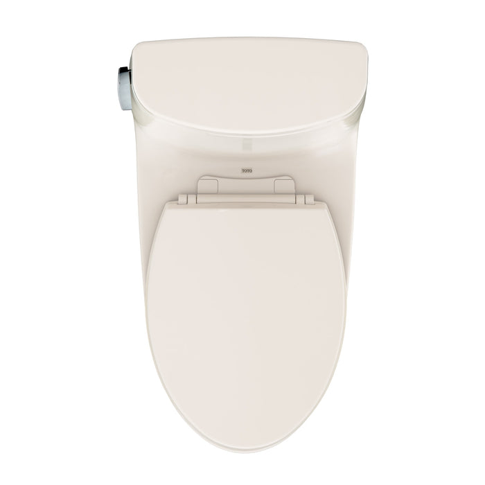 TOTO MS608114CEFG#12 UltraMax One-Piece Elongated 1.28 GPF Universal Height Toilet with Seat, Sedona Beige