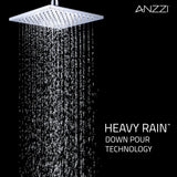 ANZZI SH-AZ041 Viace Series 1-Spray 12.55" Fixed Showerhead in Polished Chrome