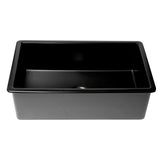 ALFI Brand ABF3219SUD-BM Black Matte 32" x 19" Fireclay Single Bowl Kitchen Sink with Grid