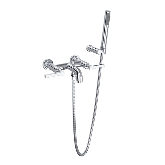 House of Rohl A2202LMAPC Lombardia Wall Mount Exposed Tub Set with Handshower