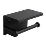 ALFI Brand ABTPC66-BLA Black Matte Stainless Steel Toilet Paper Holder with Shelf