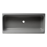 ALFI Brand AB36TRGM 36" Grey Matte Above Mount Fireclay Bathroom Trough Sink