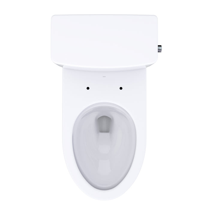 TOTO CST472CEFRG#01 Glaston Two-Piece Elongated 1.28 GPF Universal Height Toilet with Right-Hand Trip Lever