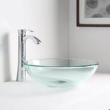 ANZZI LS-AZ087 Etude Series Vessel Sink in Lustrous Clear