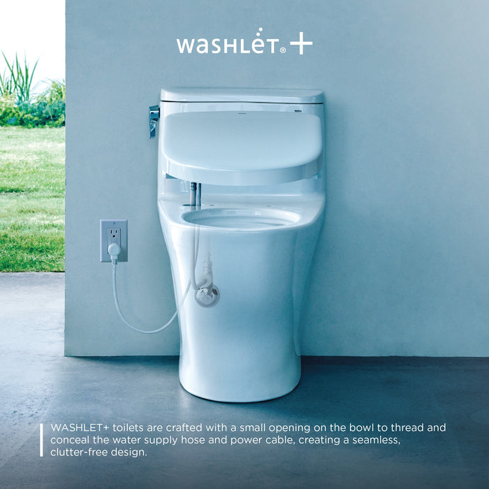 TOTO MW6863446CUFG#01 Aurora 1G WASHLET+ S5 One-Piece Elongated 1.0 GPF Universal Height Toilet