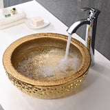 ANZZI LS-AZ8199 Levi Series Vessel Sink in Speckled Gold