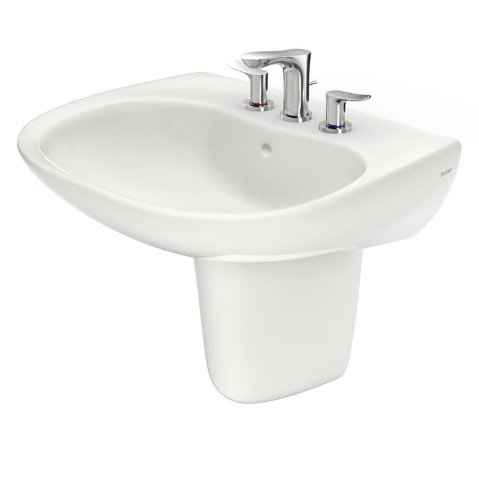 TOTO LHT242.8G#11 Prominence Oval Wall-Mount Bathroom Sink Shroud for 8 Inch Center Faucets, Colonial White