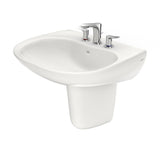 TOTO LHT242.8G#11 Prominence Oval Wall-Mount Bathroom Sink with Shroud for 8" Center Faucets, Colonial White