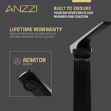 ANZZI L-AZ904MB-BN Single Handle Bathroom Sink Faucet with Pop-up Drain in Matte Black & Brushed Nickel