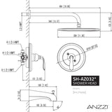 ANZZI SH-AZ032BN Meno Series Single-Handle 1-Spray Tub and Shower Faucet in Brushed Nickel