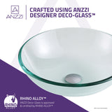 ANZZI LS-AZ087 Etude Series Vessel Sink in Lustrous Clear