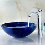 ANZZI LS-AZ051 Meno Series Deco-Glass Vessel Sink in Lustrous Blue