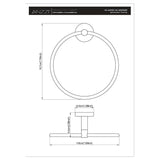 ANZZI AC-AZ005BN Caster Series Towel Ring in Brushed Nickel