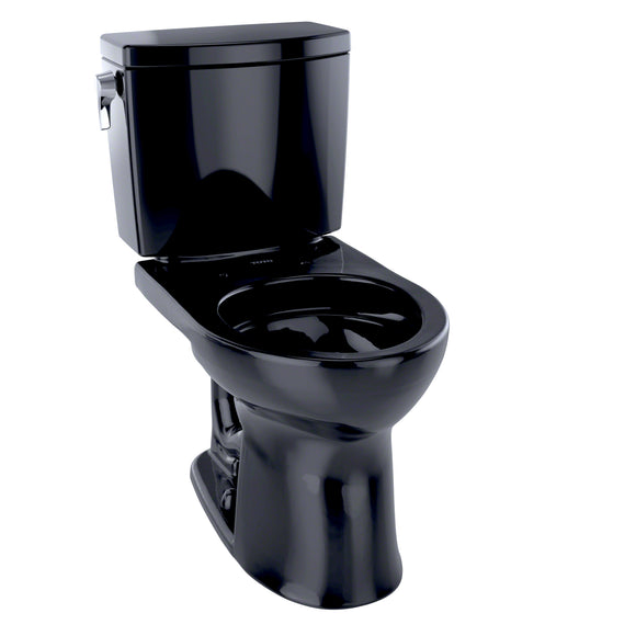 TOTO Drake II 1G Two-Piece Round 1.0 GPF Universal Height Toilet, Ebony - CST453CUF#51