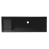 ALFI Brand AB39TRBM 39" Black Matte Above Mount Fireclay Bathroom Trough Sink