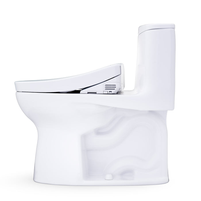 TOTO MW6083346CEFG#01 UltraMax WASHLET+ S2 One-Piece Elongated 1.28 GPF Universal Height Toilet in Cotton White