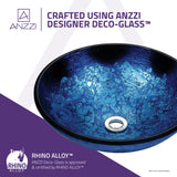 ANZZI LS-AZ161 Stellar Series Deco-Glass Vessel Sink in Blue Blaze