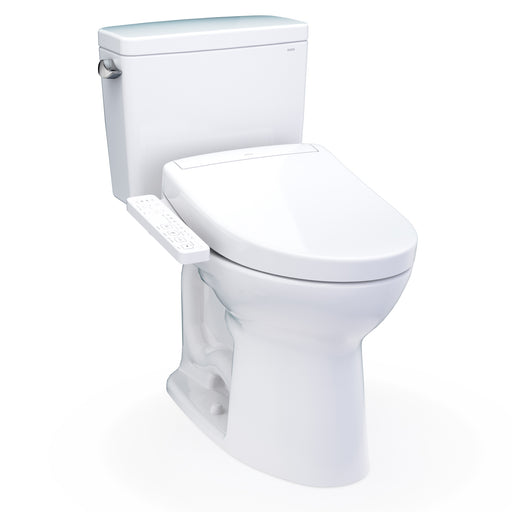 TOTO Drake Washlet+ Two-Piece Elongated 1.6 GPF Tornado Flush Toilet with S2 Bidet Seat, Cotton White - MW7763346CSG#01