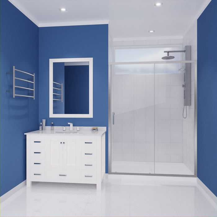 ANZZI SD-AZ052-02CH Halberd 60" x 72" Framed Shower Door in Polished Chrome